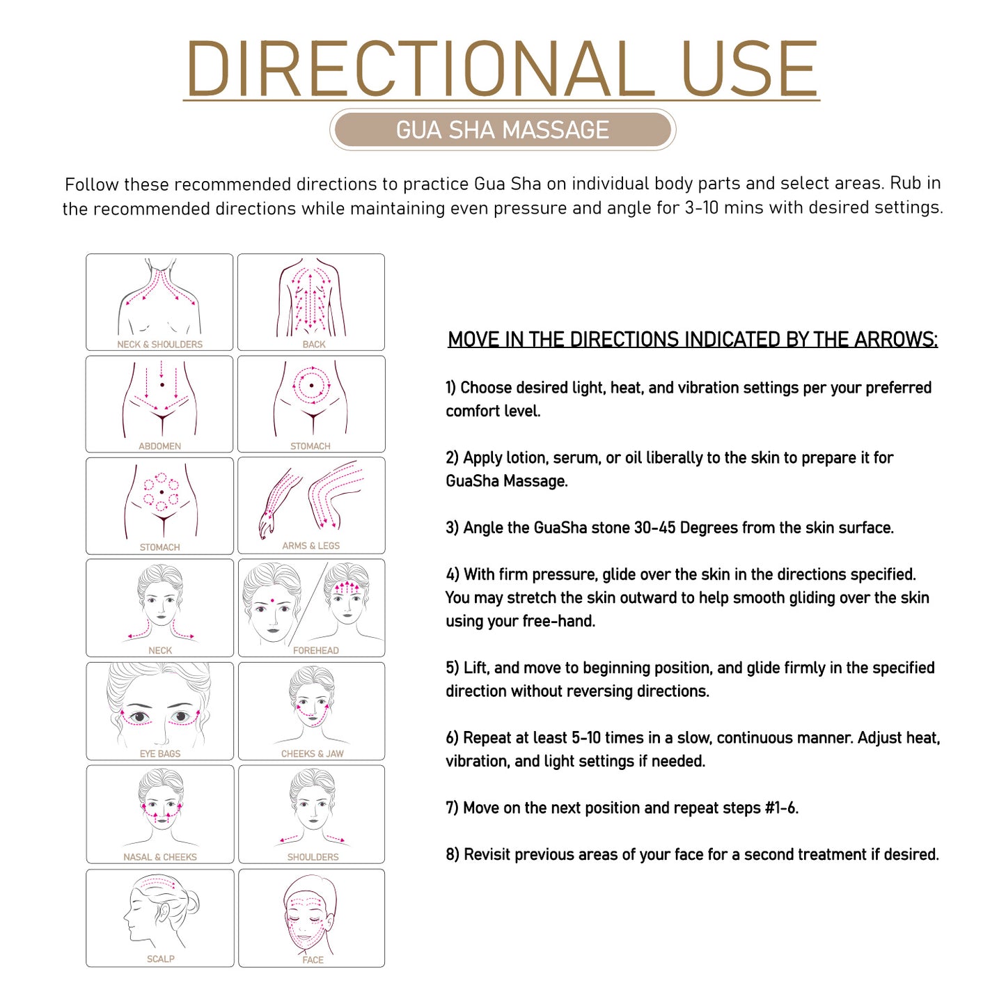 DermaCrest Gua Sha Red Light Therapy Face Sculpting Massager