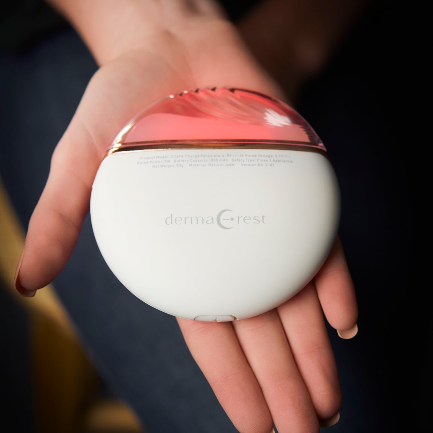 DermaCrest Gua Sha Red Light Therapy Face Sculpting Massager