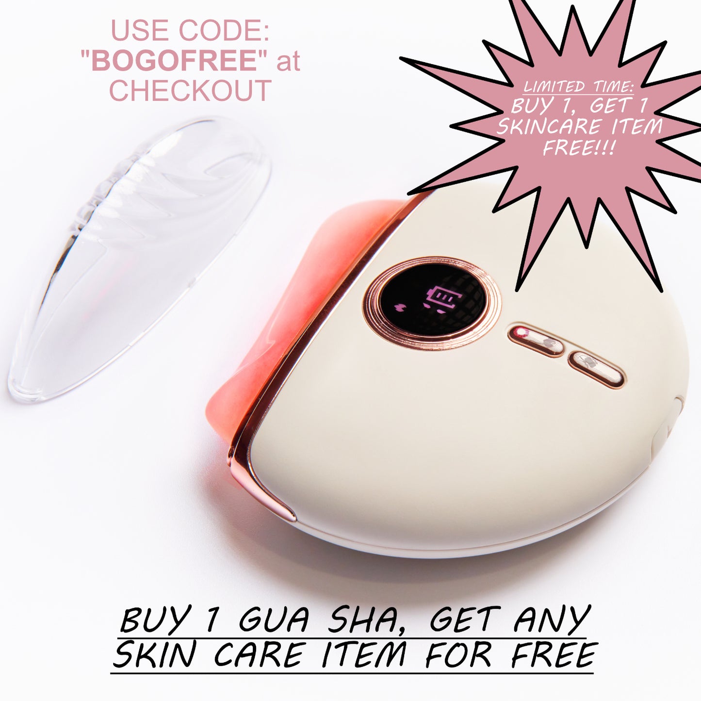 DermaCrest Gua Sha Red Light Therapy Face Sculpting Massager