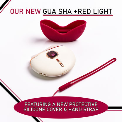 DermaCrest Electric Gua Sha with Red Light Therapy Face Sculpting Massager