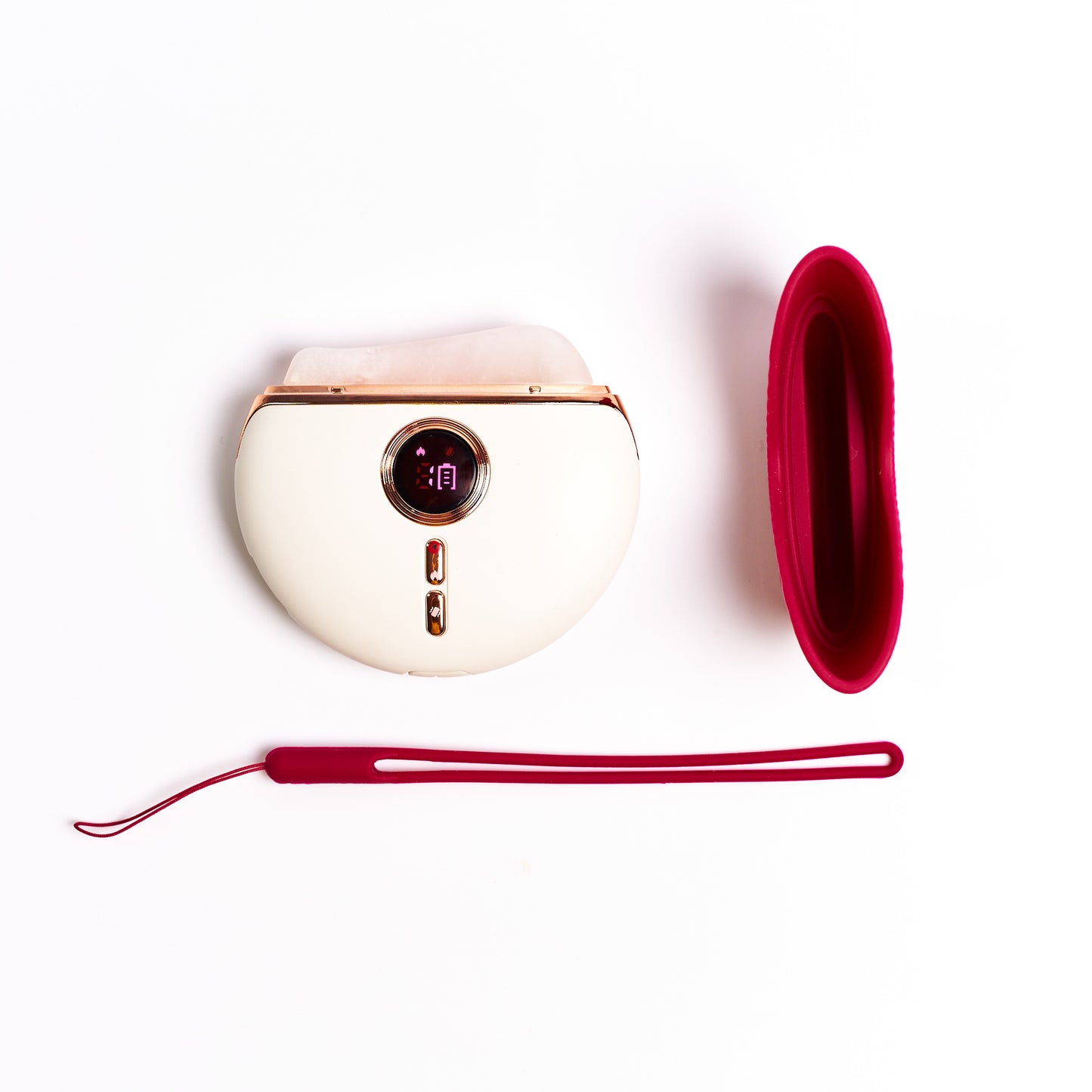 DermaCrest Electric Gua Sha with Red Light Therapy Face Sculpting Massager