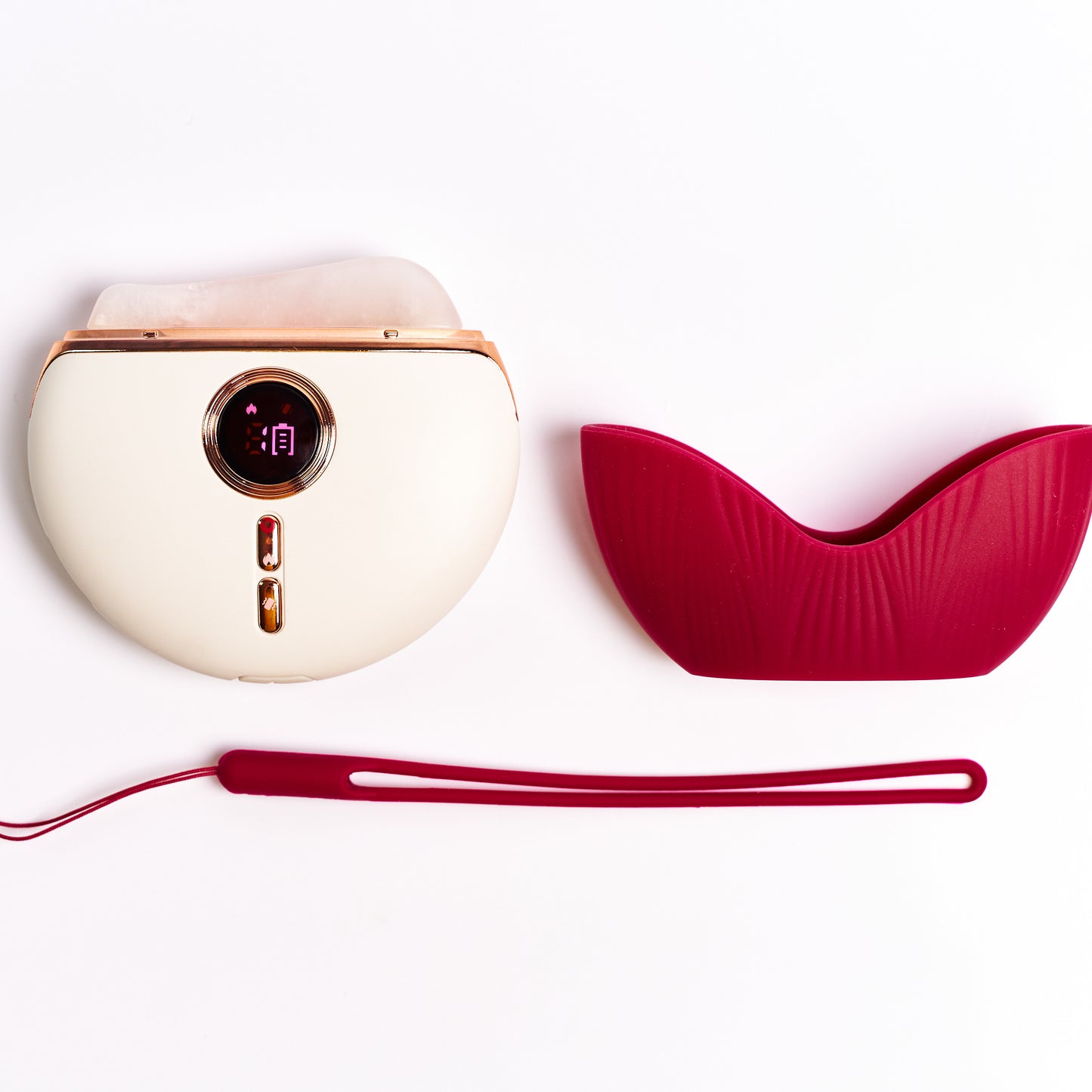 DermaCrest Electric Gua Sha with Red Light Therapy Face Sculpting Massager