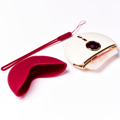 DermaCrest Electric Gua Sha with Red Light Therapy Face Sculpting Massager