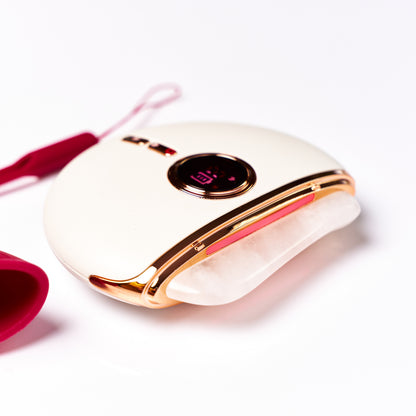 DermaCrest Electric Gua Sha with Red Light Therapy Face Sculpting Massager