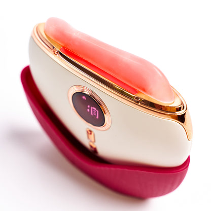 DermaCrest Electric Gua Sha with Red Light Therapy Face Sculpting Massager